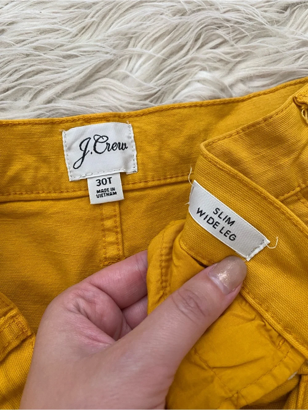 J. Crew Tall Slim Wide Leg Pants Golden Mustard Yellow Business Casual 30T